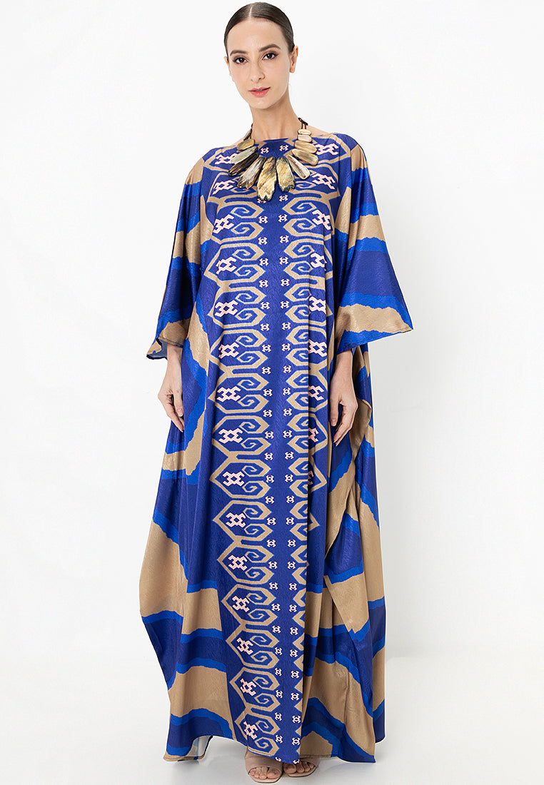 MELA FRONT BUTTON KAFTAN - Navy