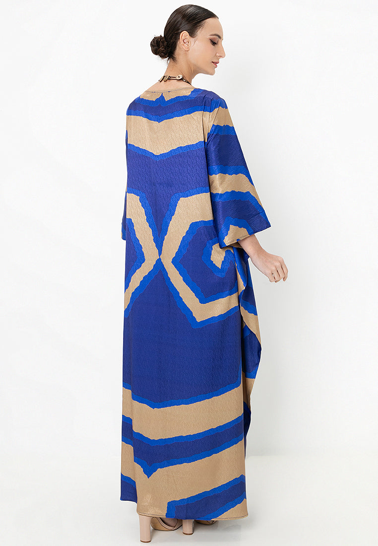 MELA FRONT BUTTON KAFTAN - Navy