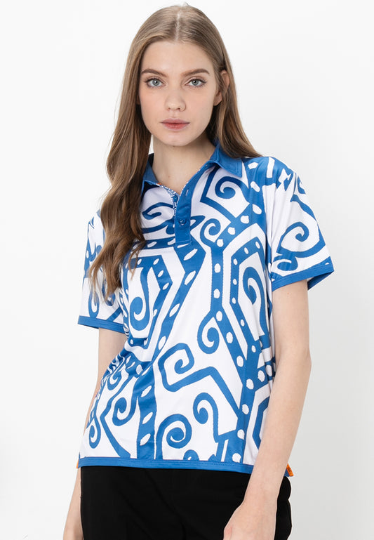 ISHAN POLO SHIRT - BLUE (PRE-ORDER UNISEX)